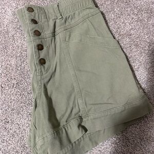 Knox Rose Target Olive Green Women's High-Waisted Shorts